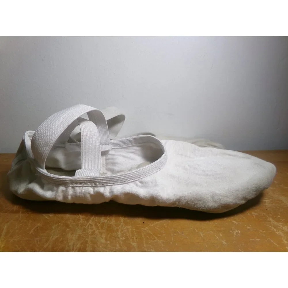 Pre-Owned Dance Ballet Shoes So Danca SD16 White 9.5B Adult Canvas Crossing Str